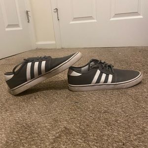 Gray adidas campus shoes